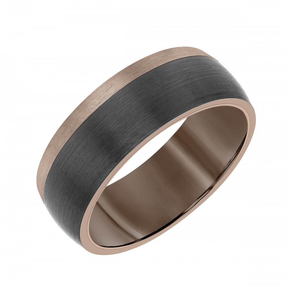 Espresso Tungsten Carbide Color Block Band