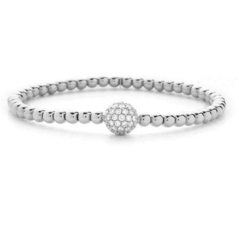 A. Jaffe Hibiscus Inspired Pave Split Shank Engagement Ring