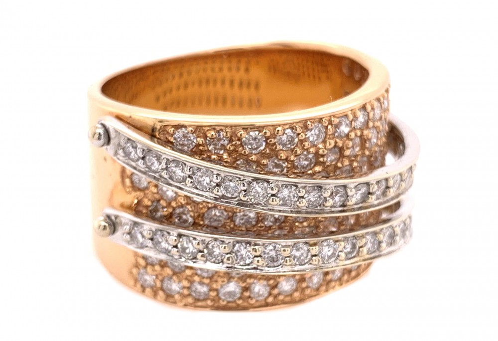 Diamond Fashion Ring with Adjustable Diamond Crossbars