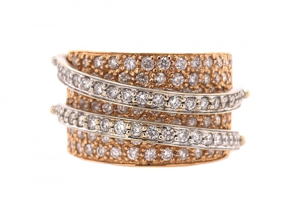 Diamond Fashion Ring with Adjustable Diamond Crossbars