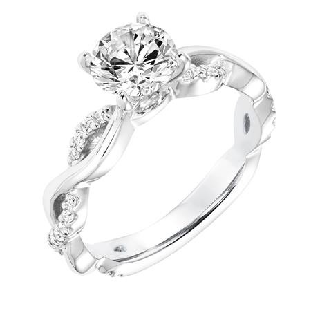 Diamond Engagement Ring with Twisted Band