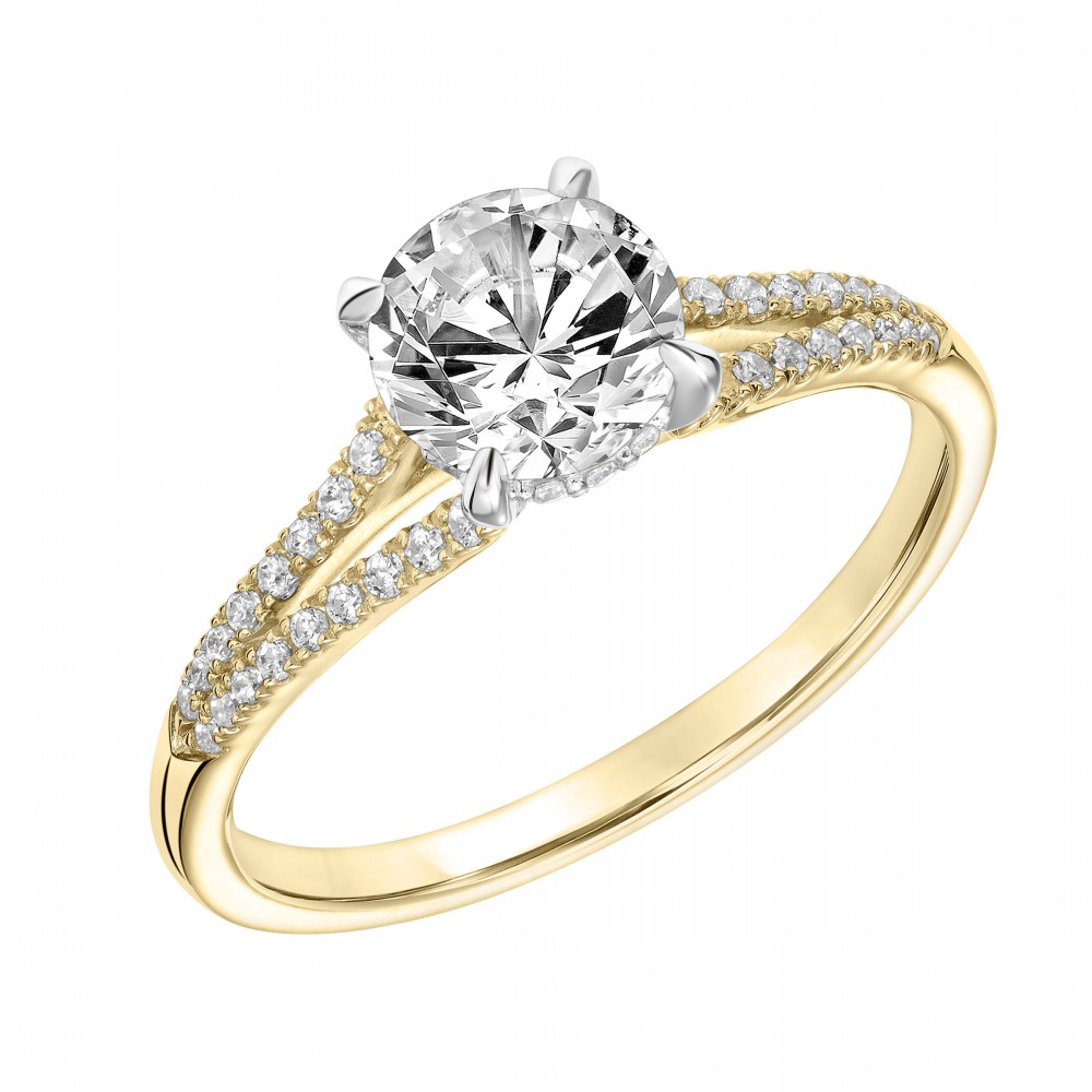 Round Diamond Engagement Ring with Split Shank