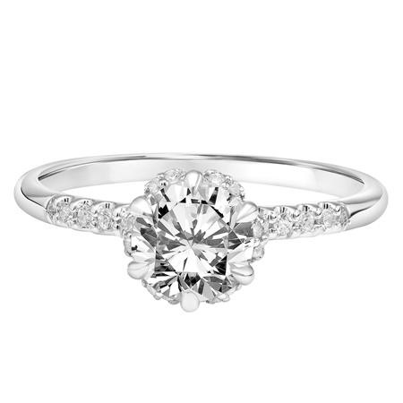 Diamond Engagement Ring with Petite Halo