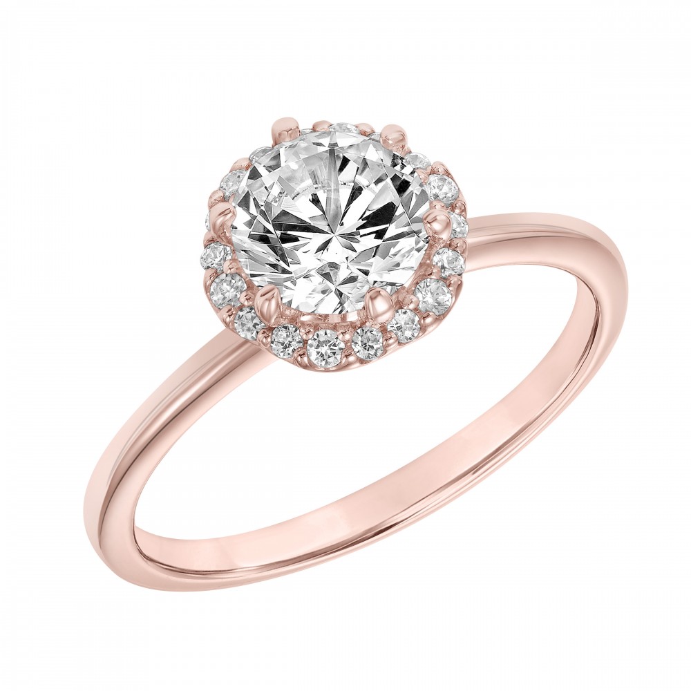 Round Diamond Engagement Ring with Halo