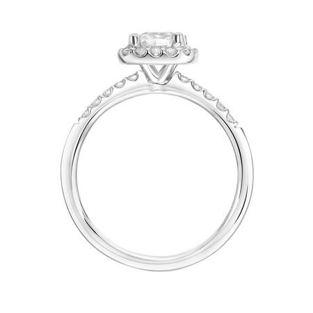 Diamond Engagement Ring with Cushion Halo