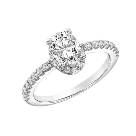 Oval Diamond Engagement Ring with Halo
