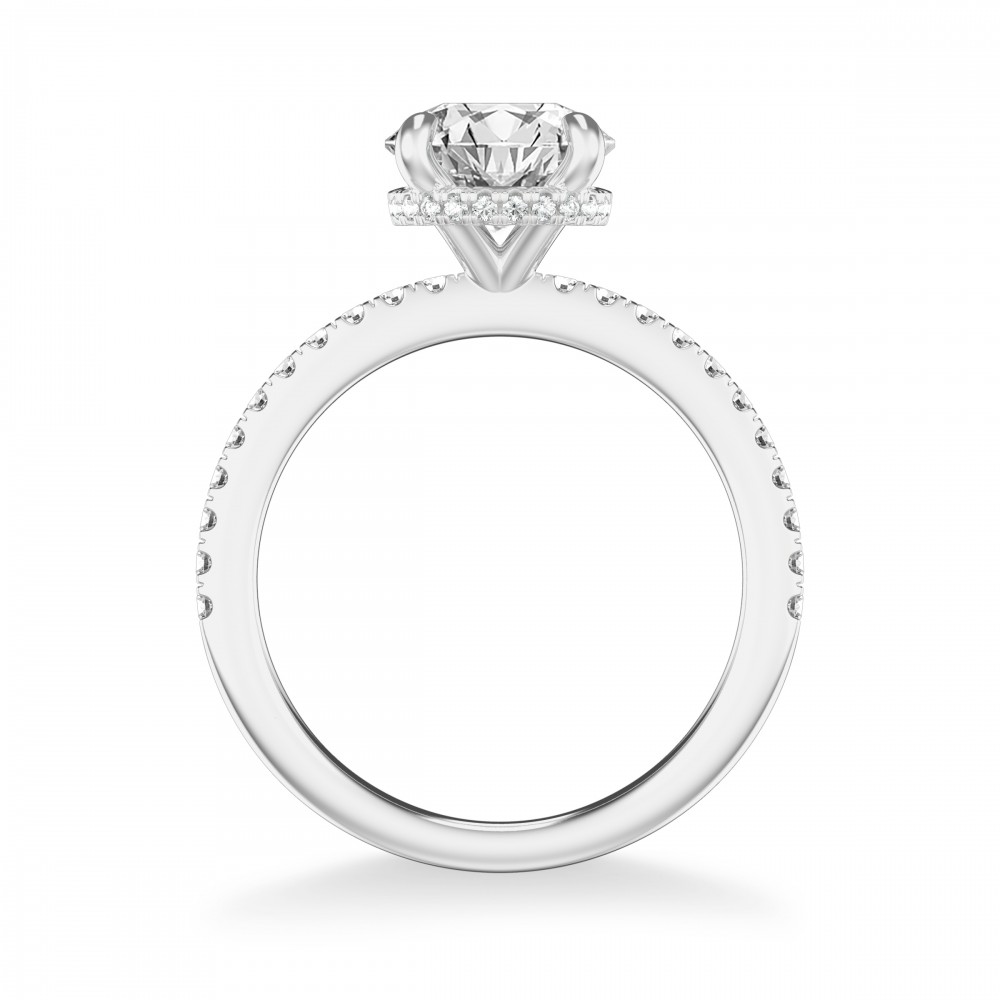 Hidden Halo Round Diamond Engagement Ring