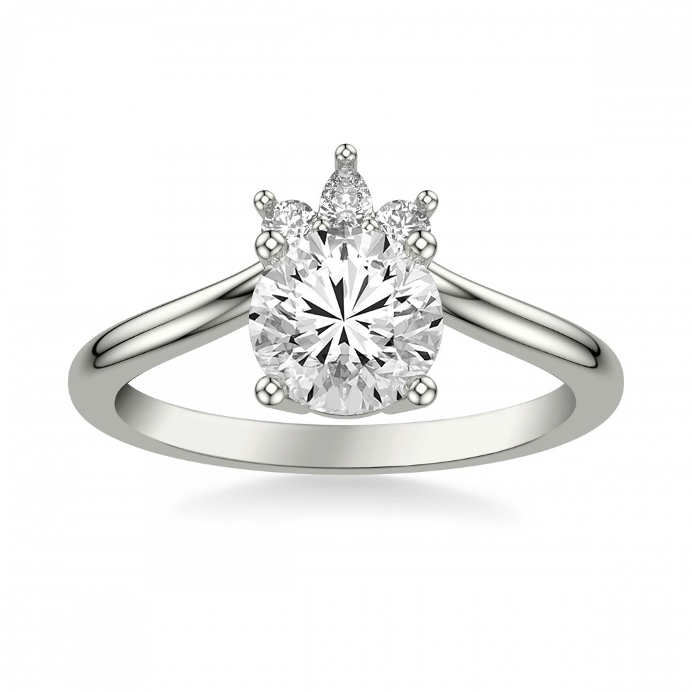 Unique Round Diamond Engagement Ring