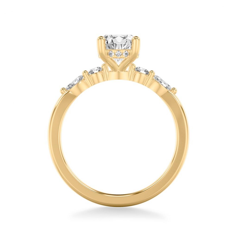 Diamond Engagement Ring with Marquise and Round Diamonds