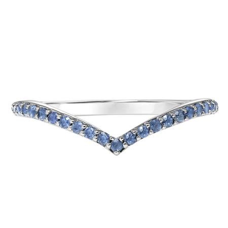 V-Shape Sapphire Stackable Band