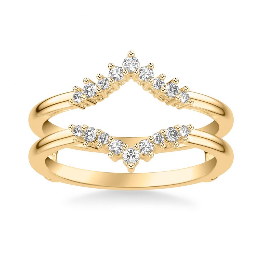 V-Shape Diamond Accent Ring Enhancer