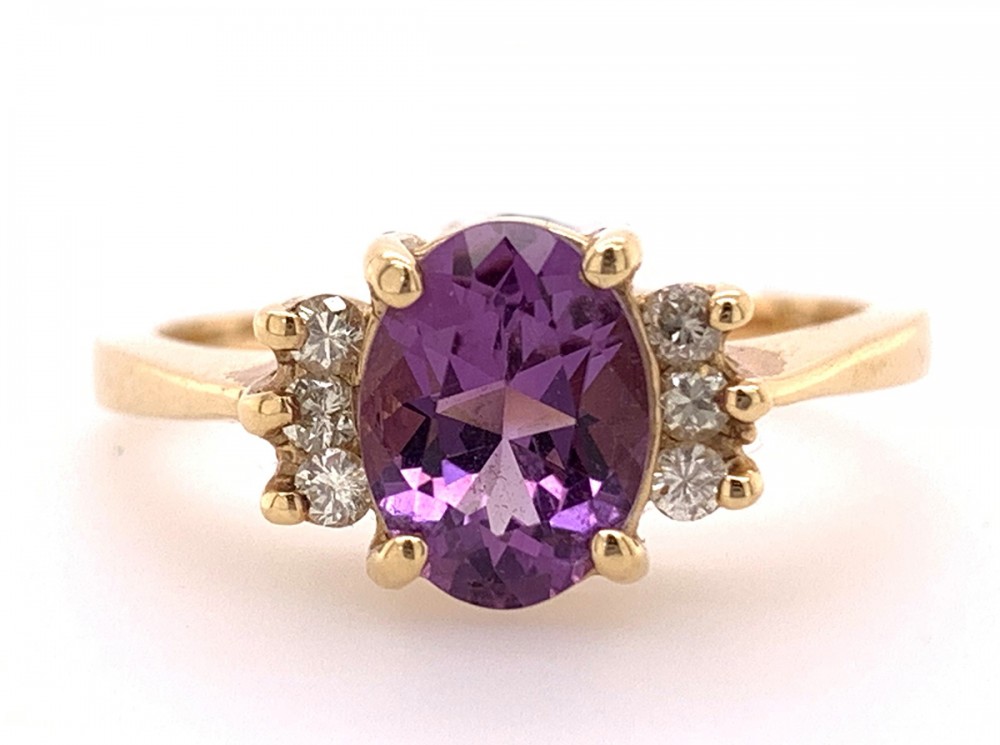 Pink Sapphire and Diamond Ring