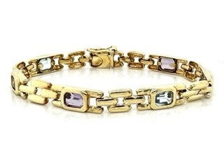 Estate 14KYG Multicolor Bracelet