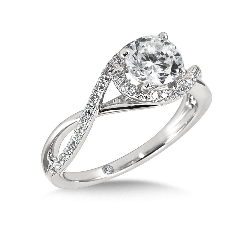 Diamond Engagement Ring with Elegant Twist