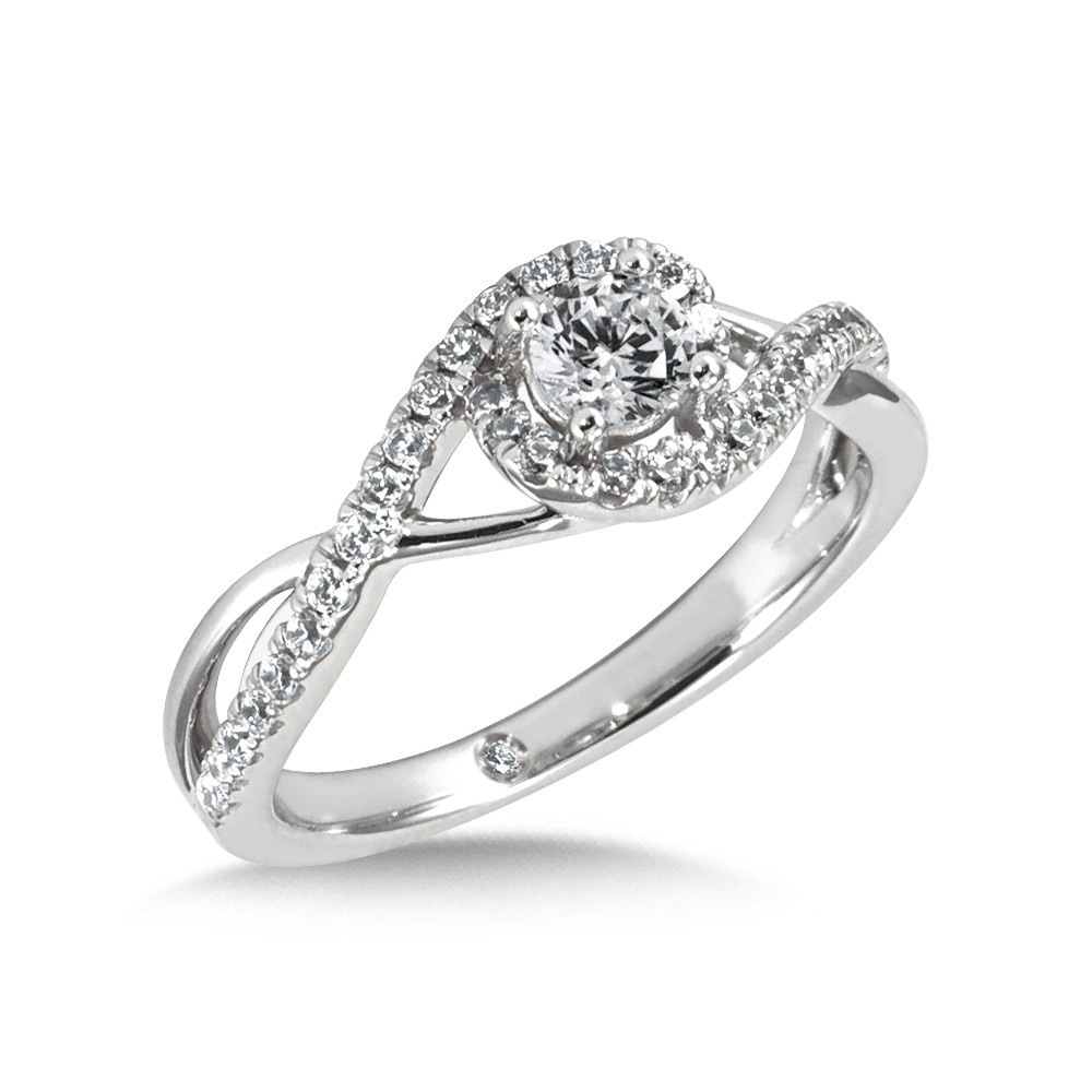 DIAMOND TWIST ENGAGEMENT RING