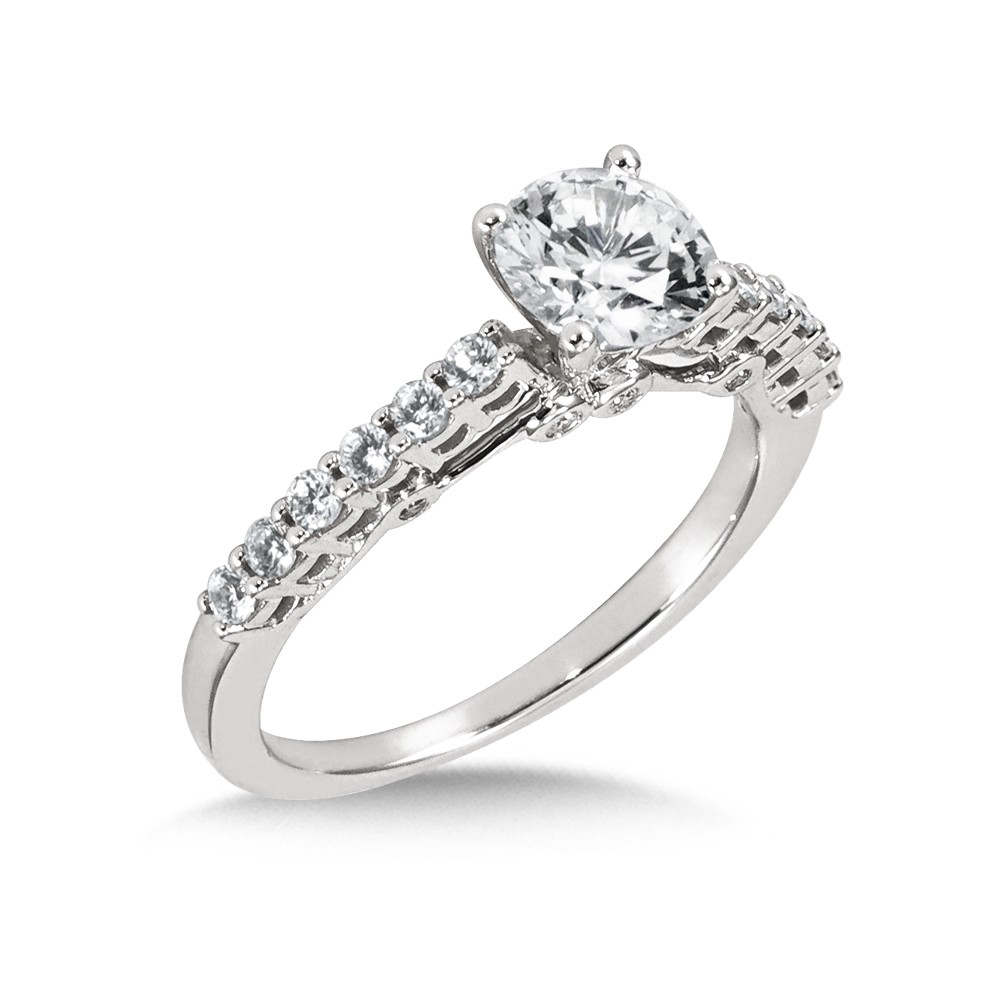Engagement Ring with Diamond Sides