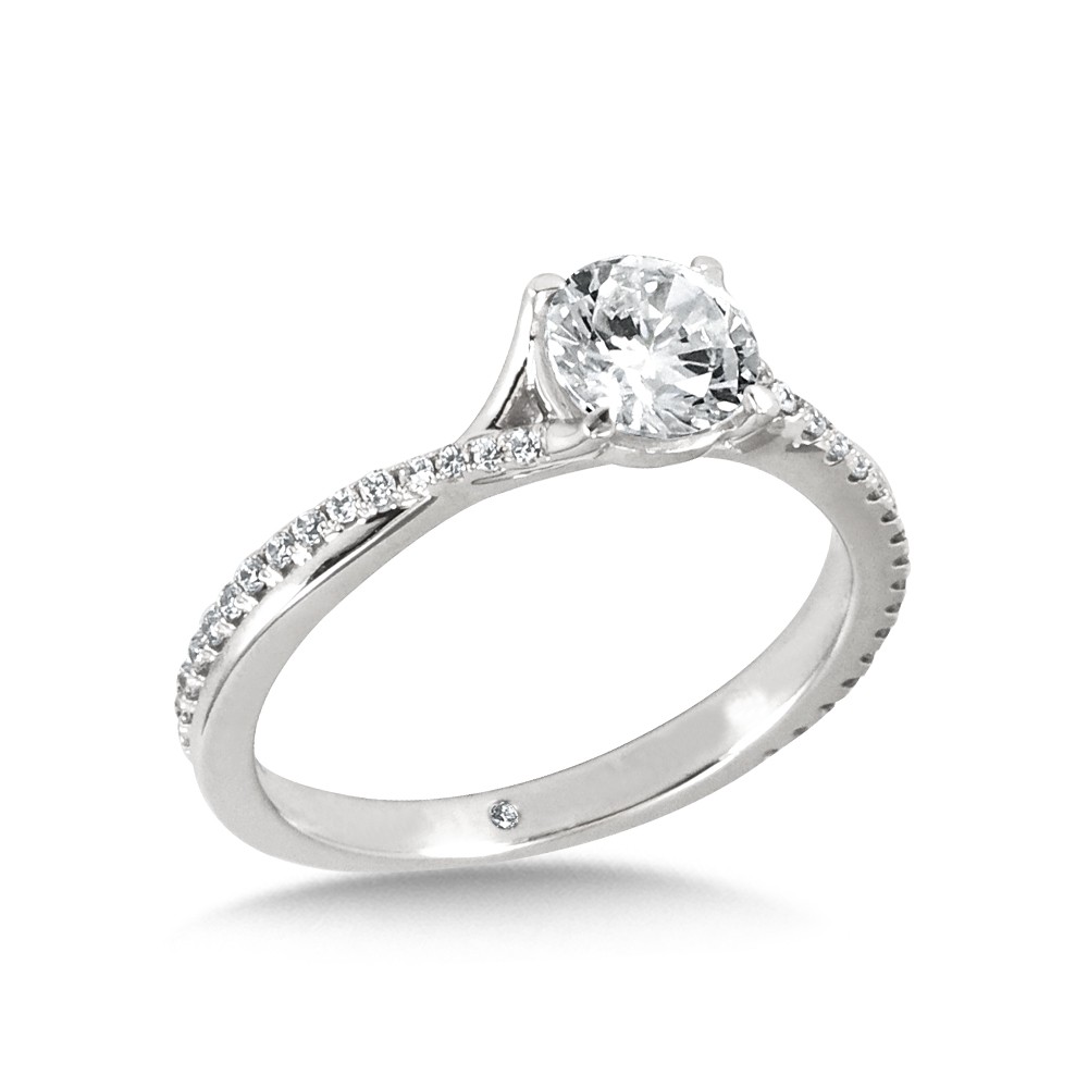 Diamond Engagement Ring with Twisted Shank