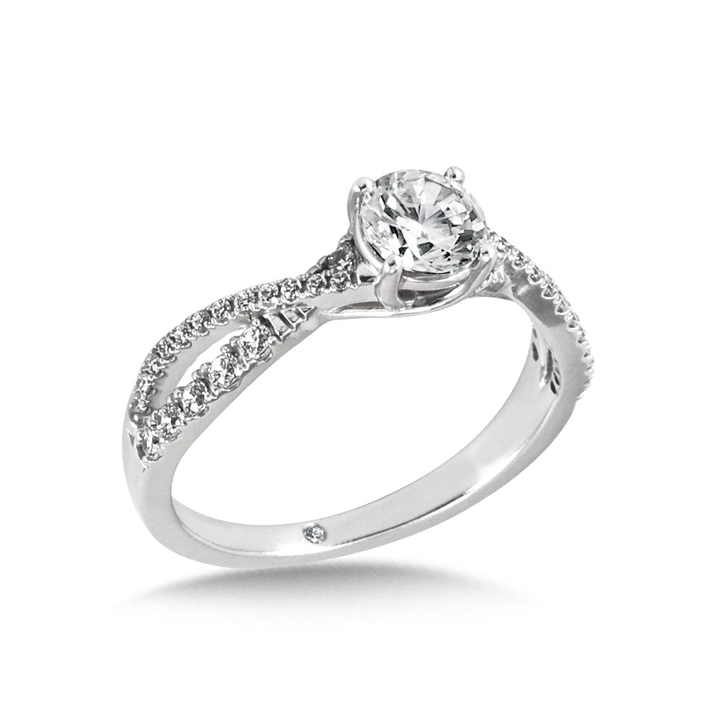 Diamond Twist Engagement Ring