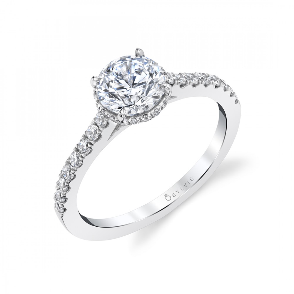 Anastasia Hidden Halo Diamond Engagement Ring
