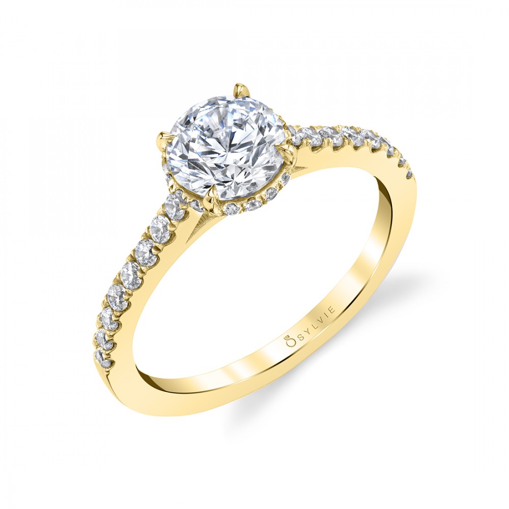 Anastasia Hidden Halo Diamond Engagement Ring