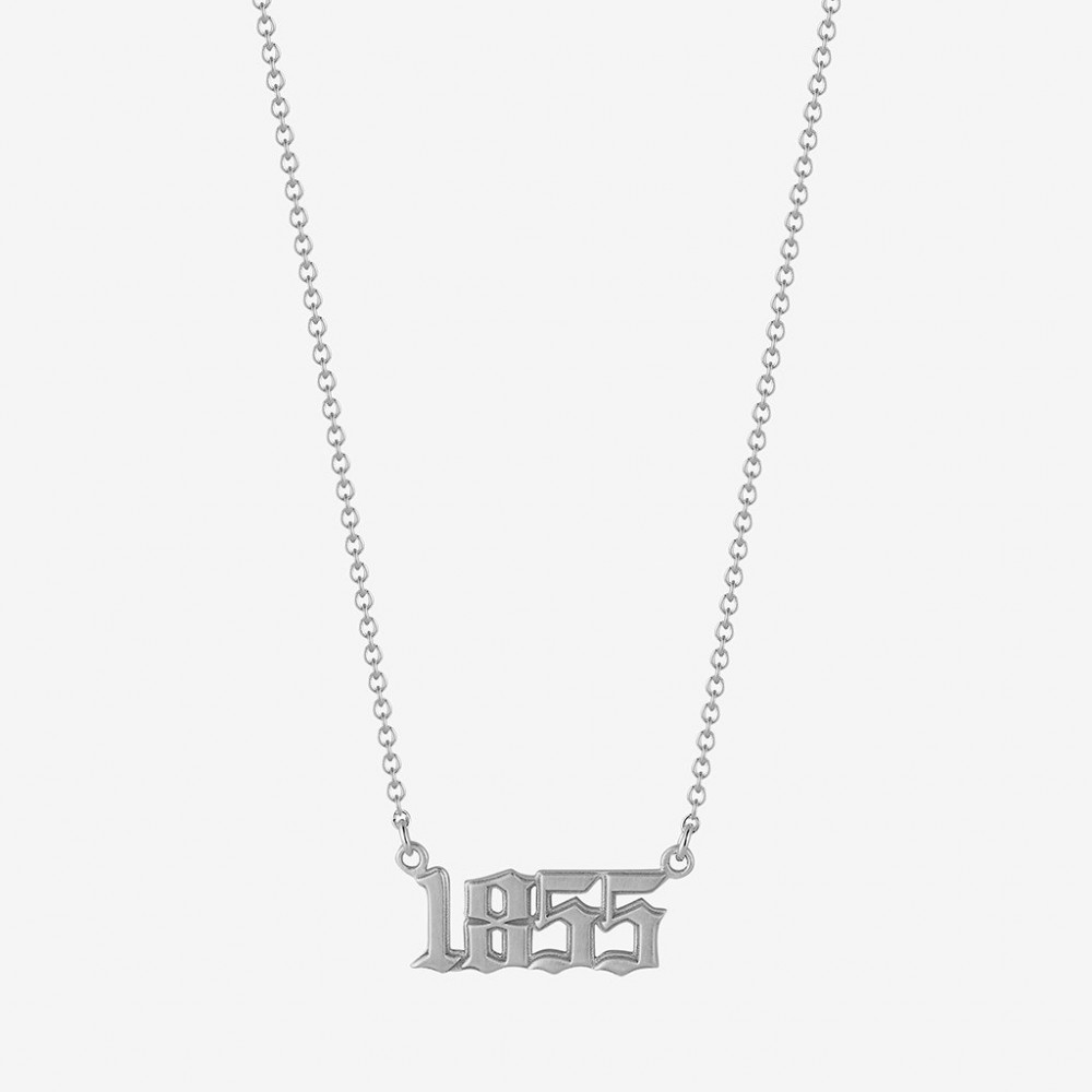 Penn State 1855 Founding Year Necklace in Sterling