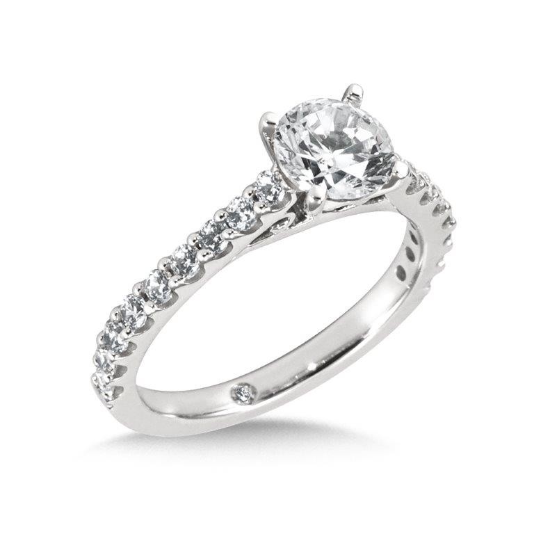 Classic Diamond Engagement Ring with Cathedral Setting