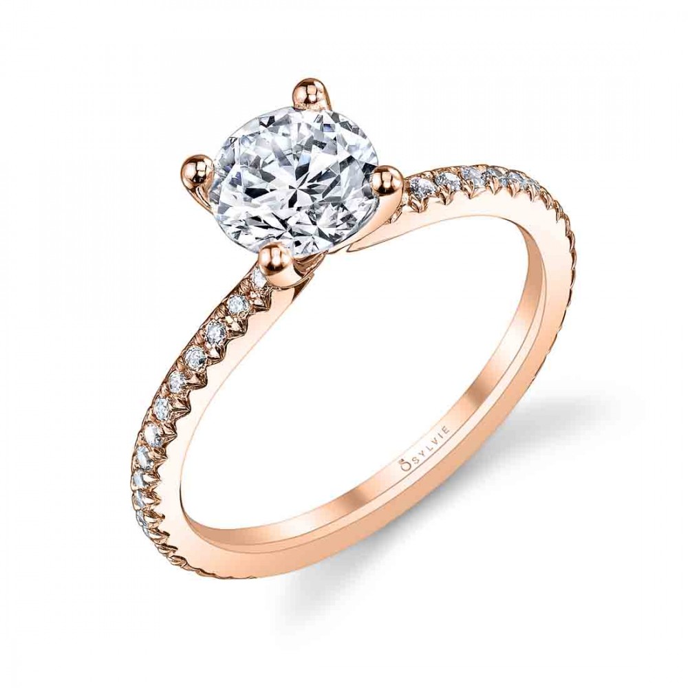 Adorlee Classic Diamond Engagement Ring