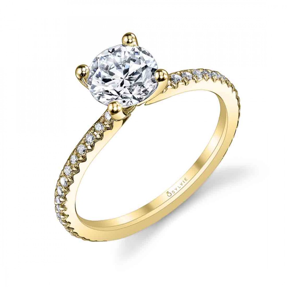 Adorlee Classic Diamond Engagement Ring