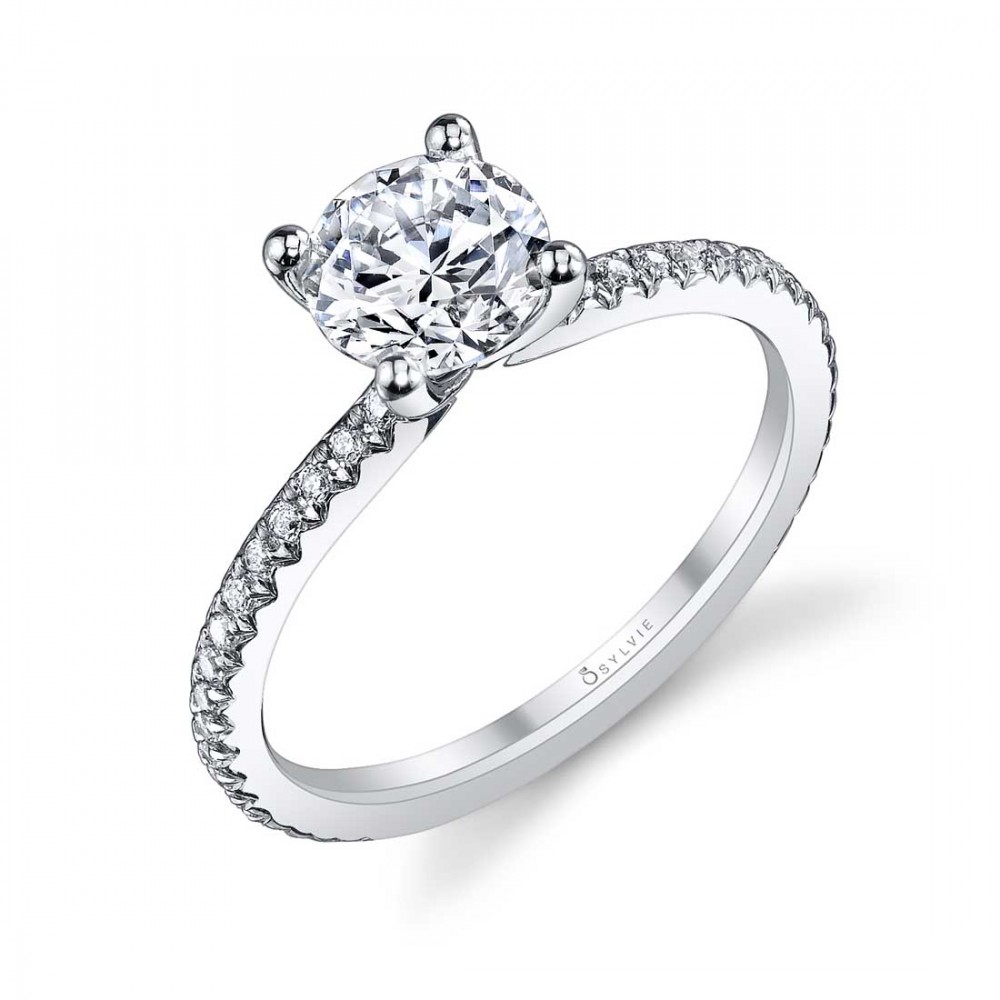 Adorlee Classic Diamond Engagement Ring