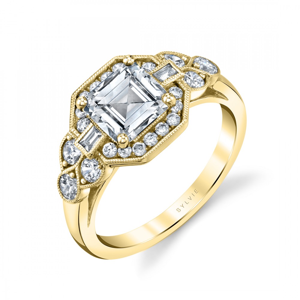 Francesca Vintage Inspired Diamond Engagement Ring