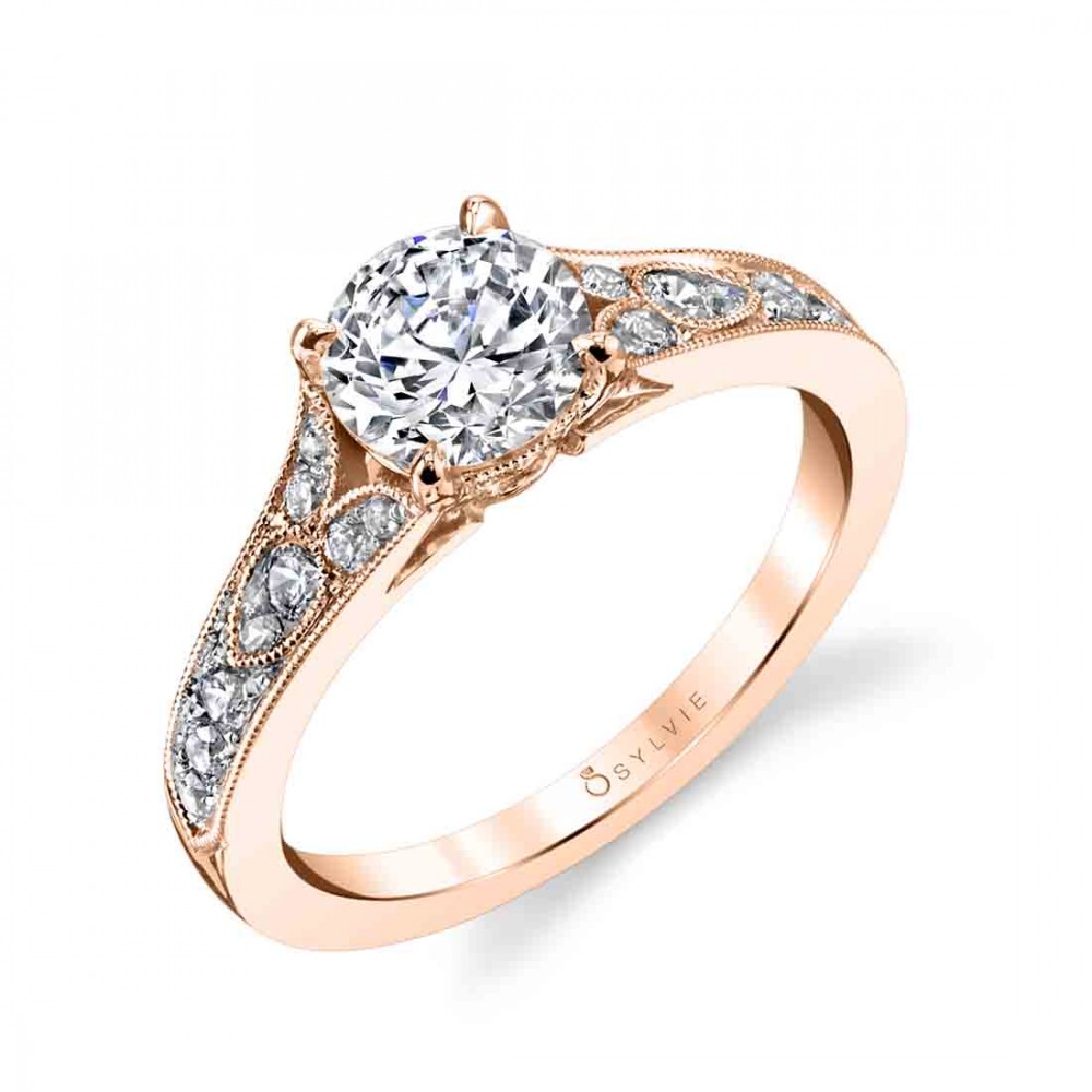 Chereen Vintage Inspired Diamond Engagement Ring