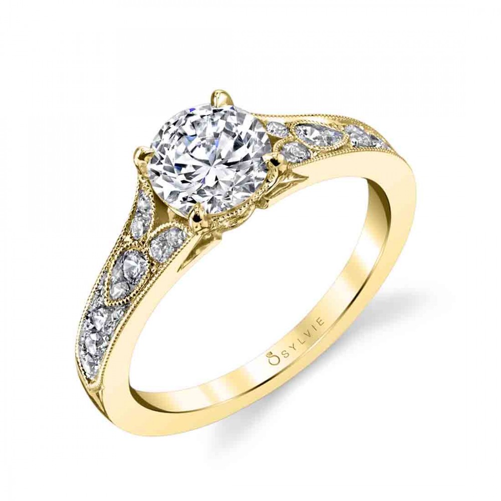 Chereen Vintage Inspired Diamond Engagement Ring