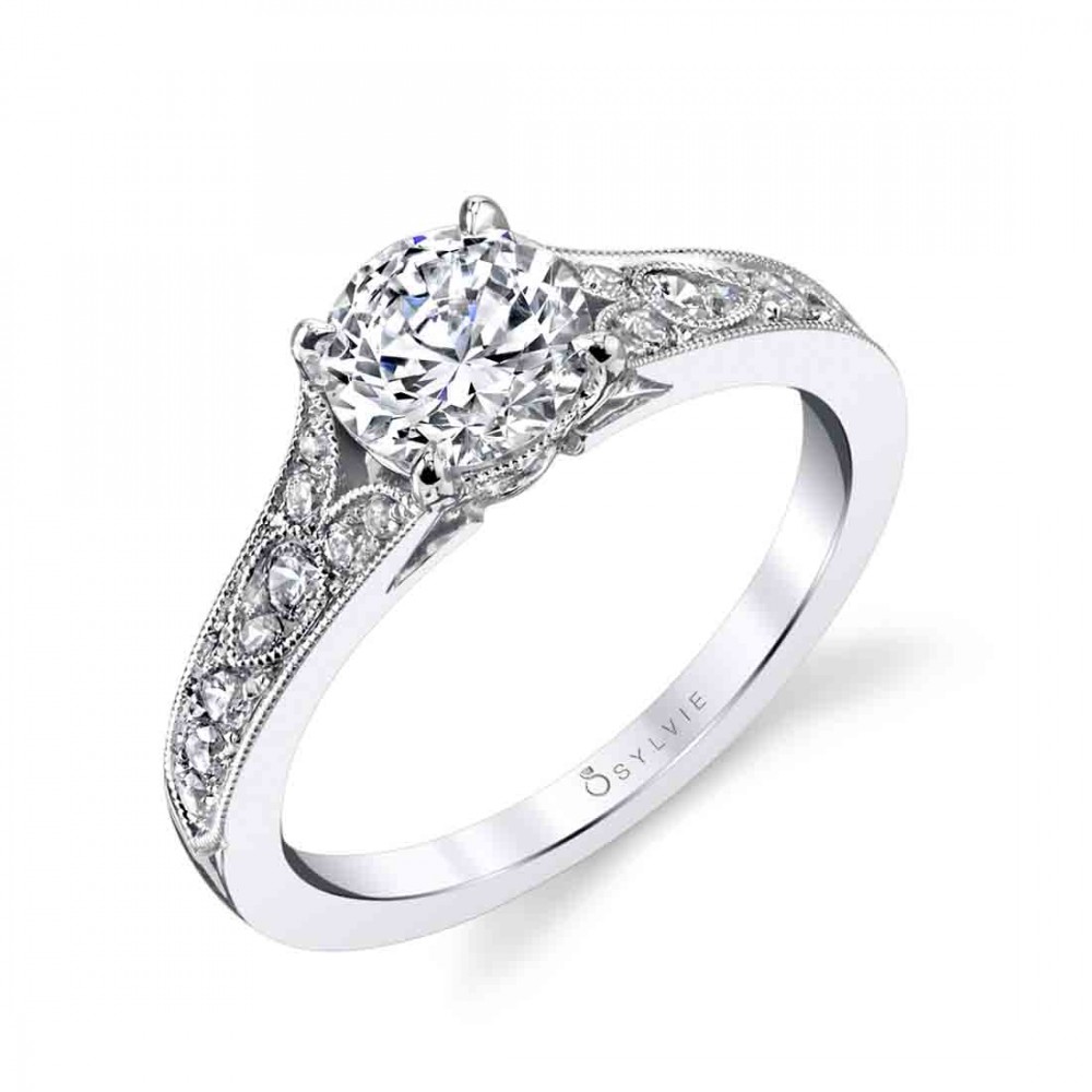 Chereen Vintage Inspired Diamond Engagement Ring