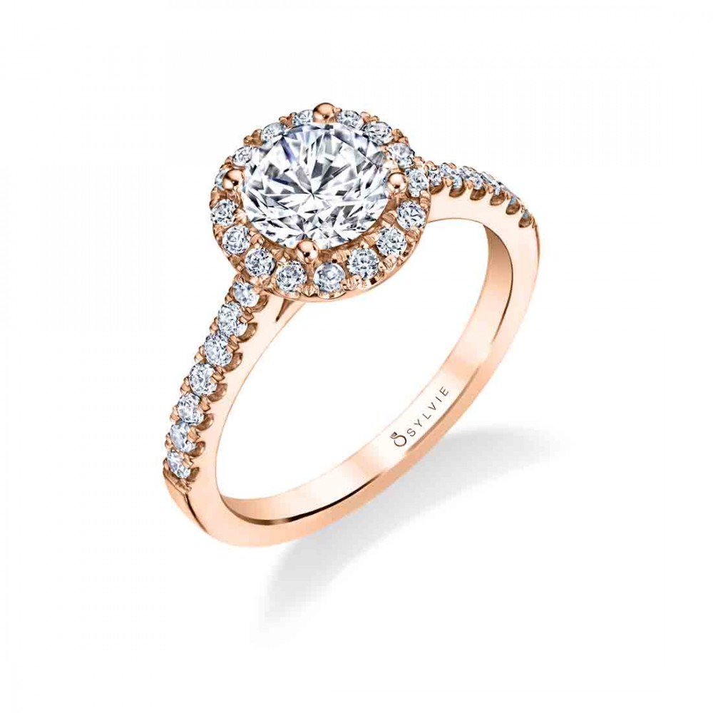 Emma Classic Halo Engagement Ring