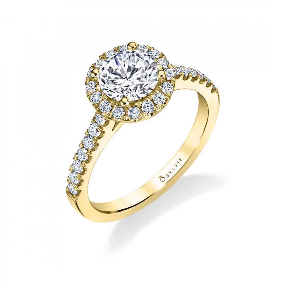 Emma Classic Halo Engagement Ring