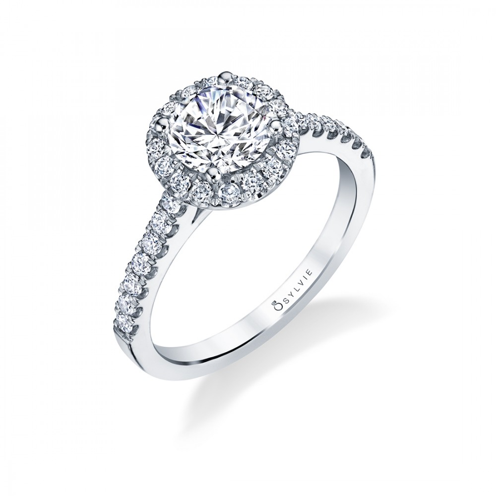 Emma Classic Halo Engagement Ring