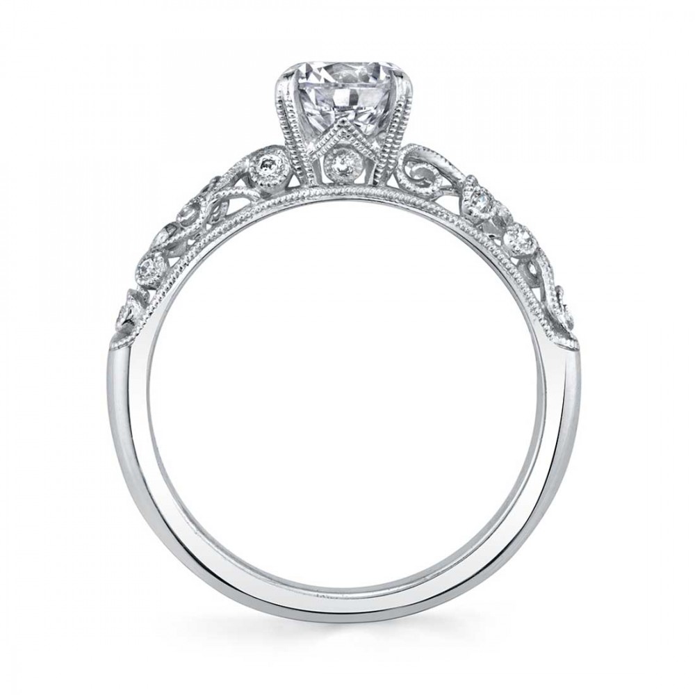 Elaina Vintage Inspired Diamond Engagement Ring
