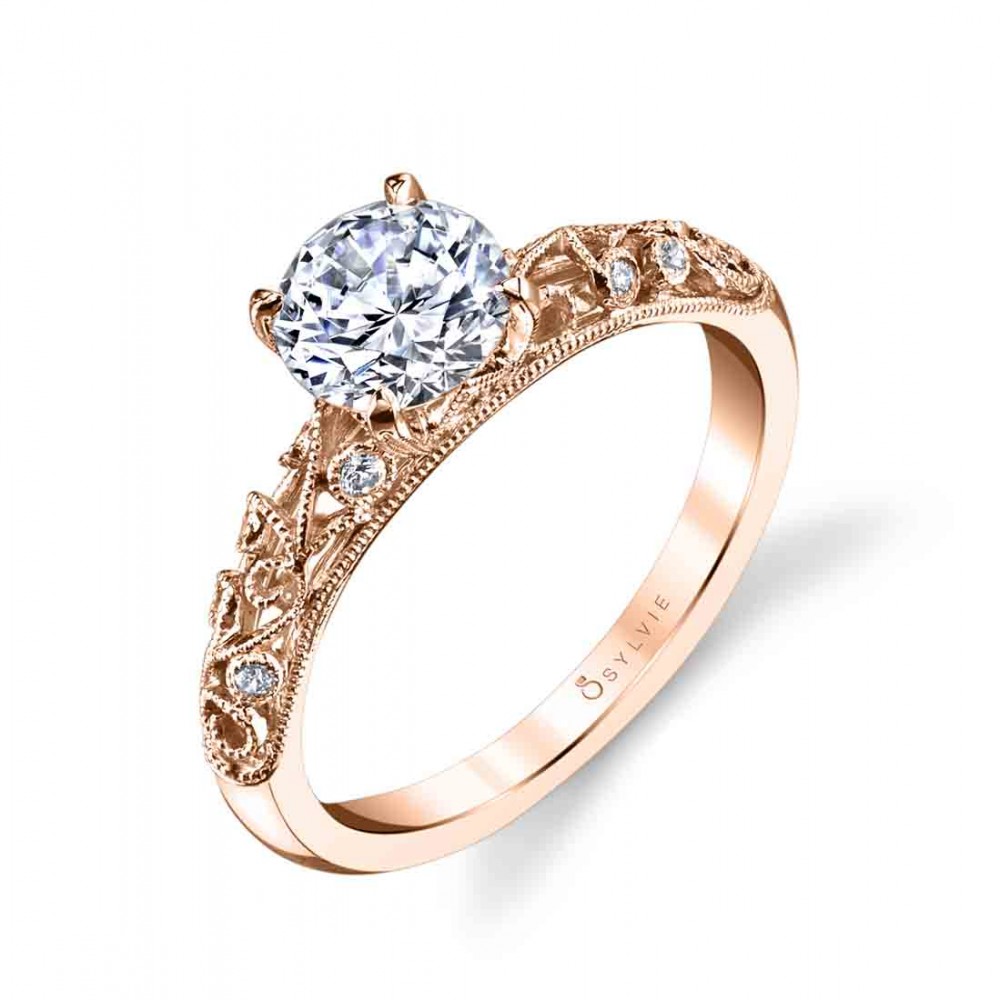 Elaina Vintage Inspired Diamond Engagement Ring