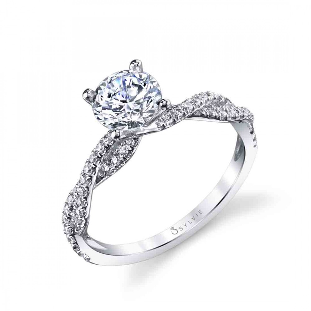 Leána Spiral Diamond Engagement Ring