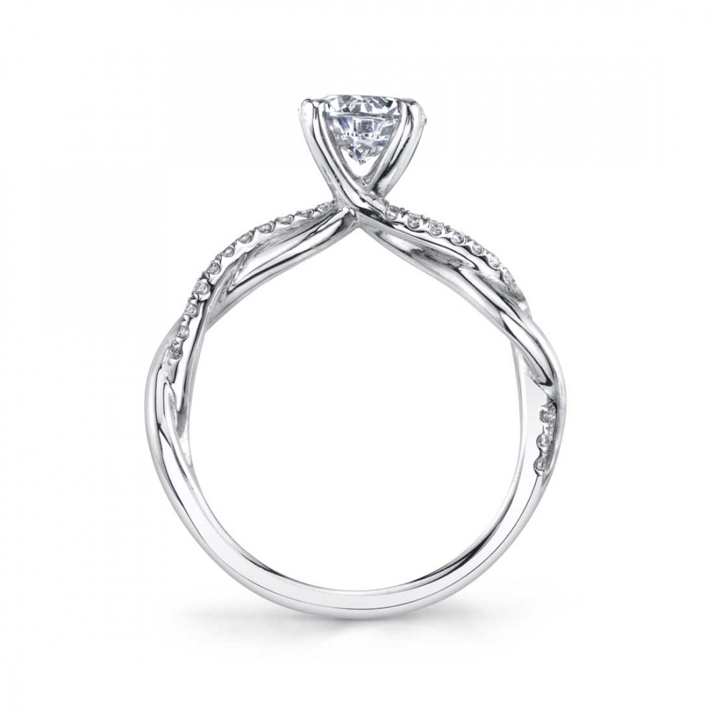 Yasmine High Polish Engagement Ring