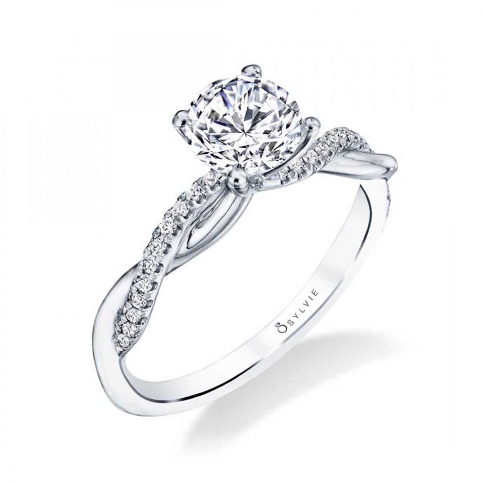 Yasmine High Polish Engagement Ring