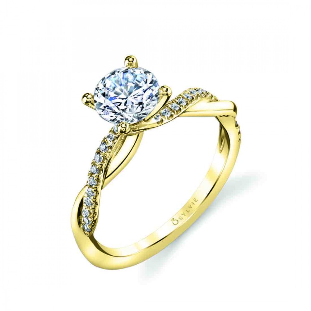 Yasmine High Polish Engagement Ring