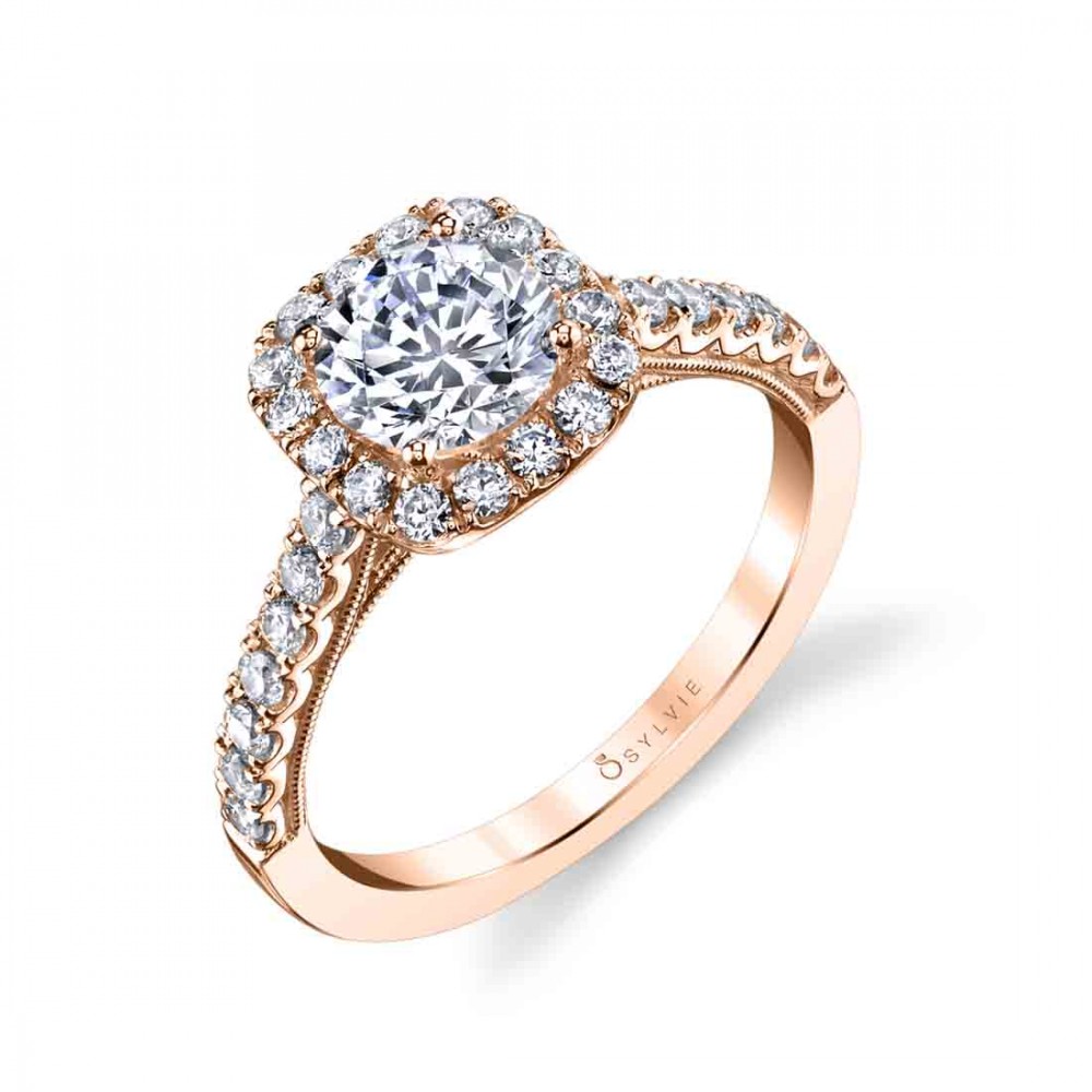 Diandra Halo Diamond Engagement Ring