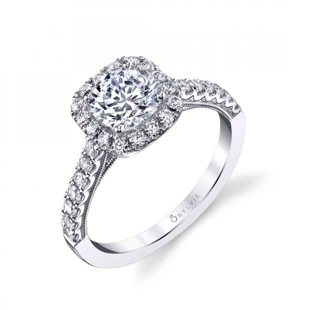 Diandra Halo Diamond Engagement Ring