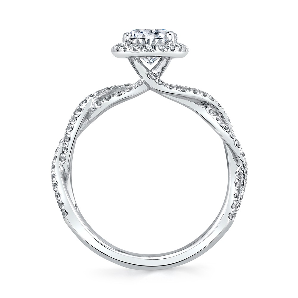Felippa Oval Diamond Spiral Engagement Ring