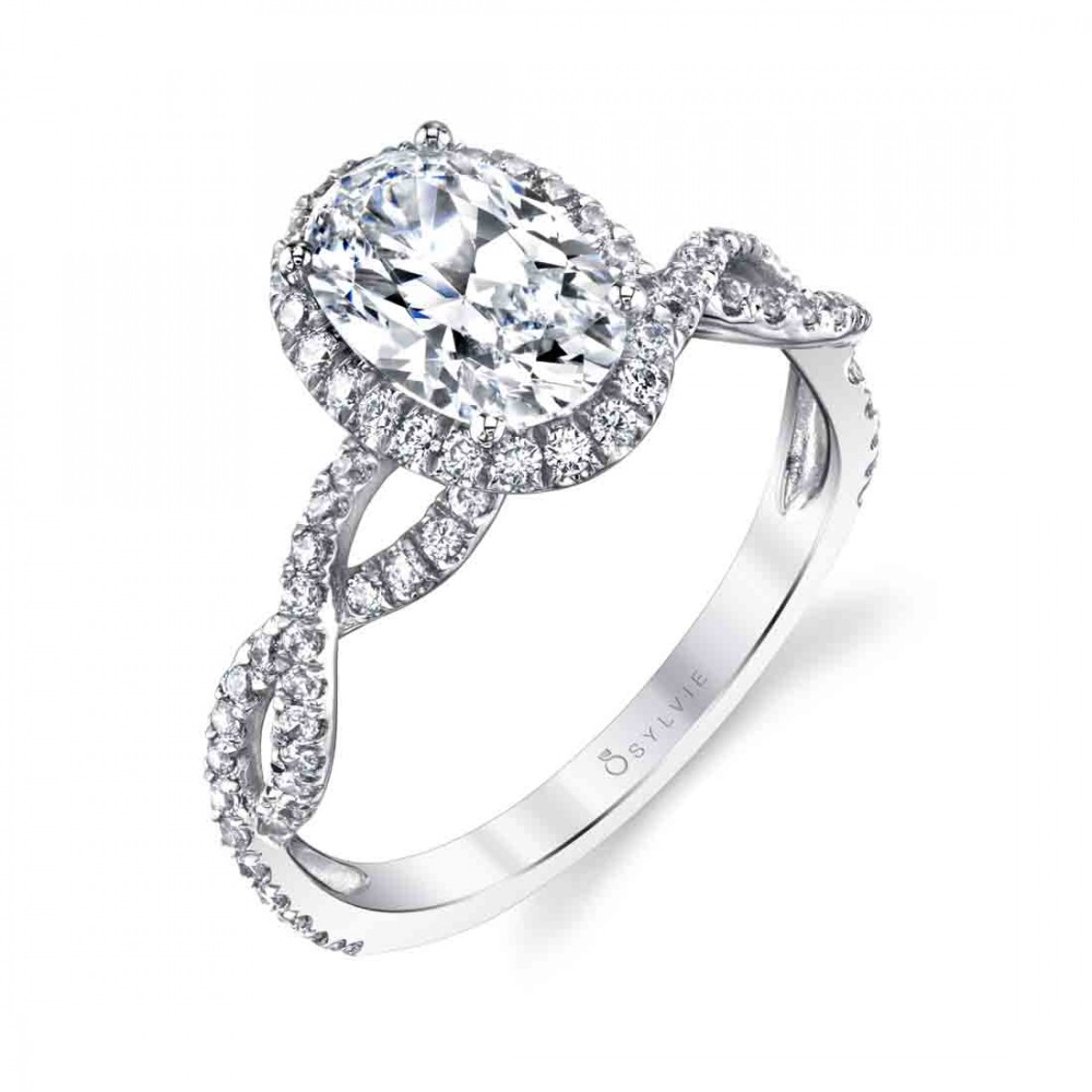 Felippa Oval Diamond Spiral Engagement Ring