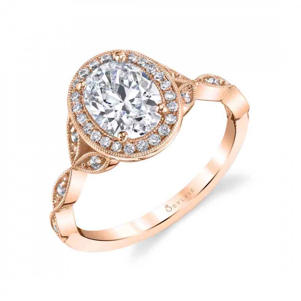 Georgienne  Oval Diamond Engagement Ring