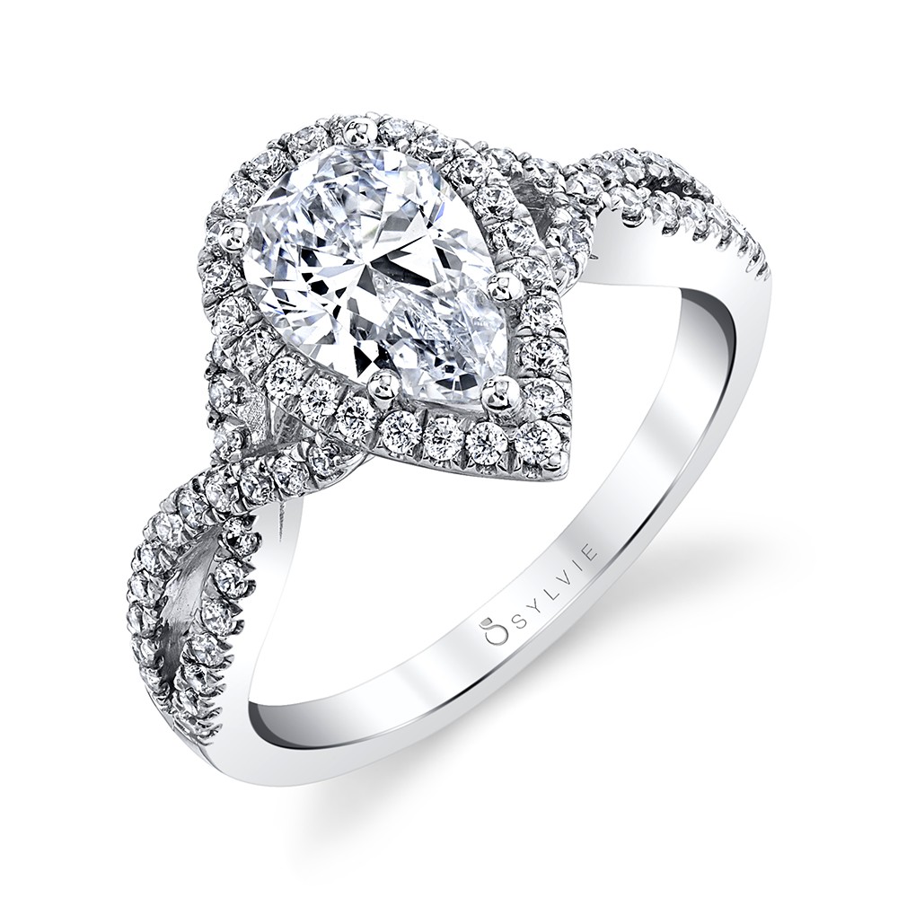 Jocelina Pear Shape Diamond Engagement Ring