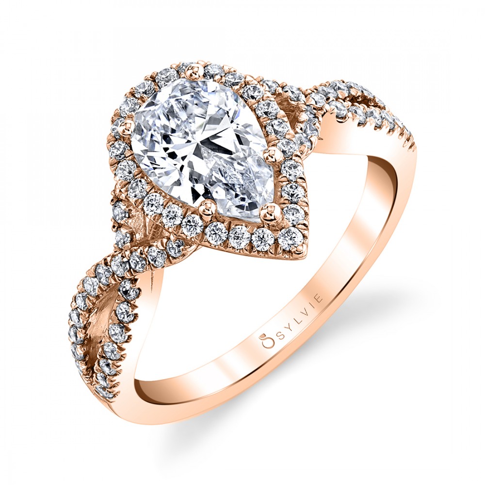 Jocelina Pear Shape Diamond Engagement Ring