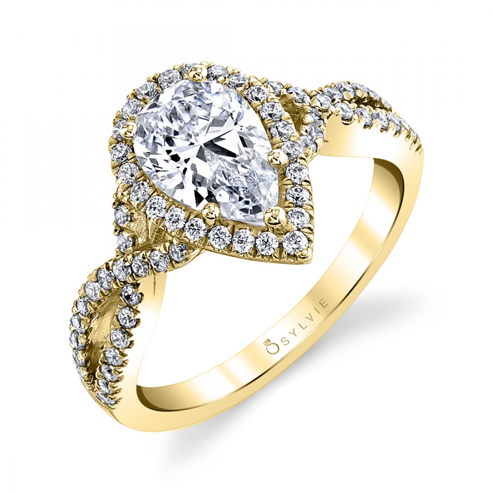 Jocelina Pear Shape Diamond Engagement Ring